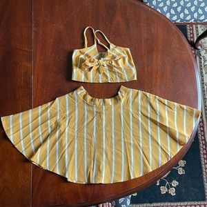 two-piece strapped skirt set